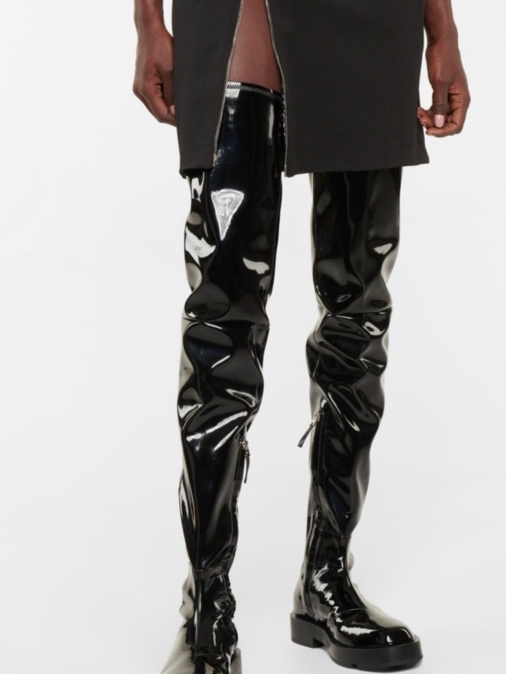 Givenchy women Black Patent Leather Knee Boots